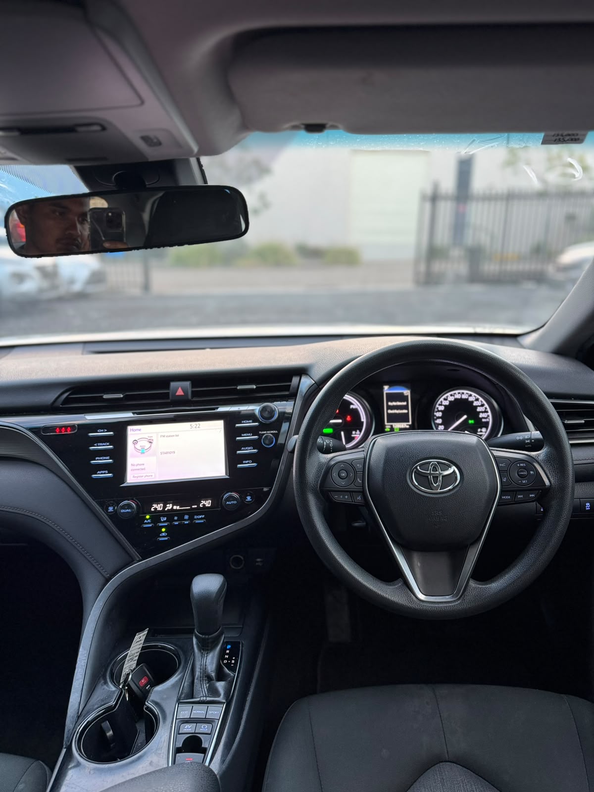 2019 Toyota Camry Ascent Sport Hybrid Sedan in Silver.