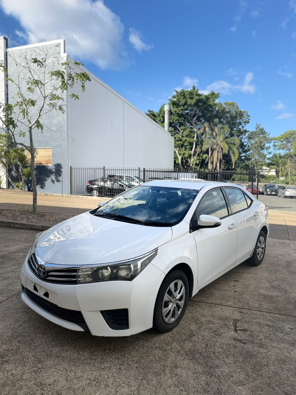 2015 Toyota Corolla Ascent Sedan in White.