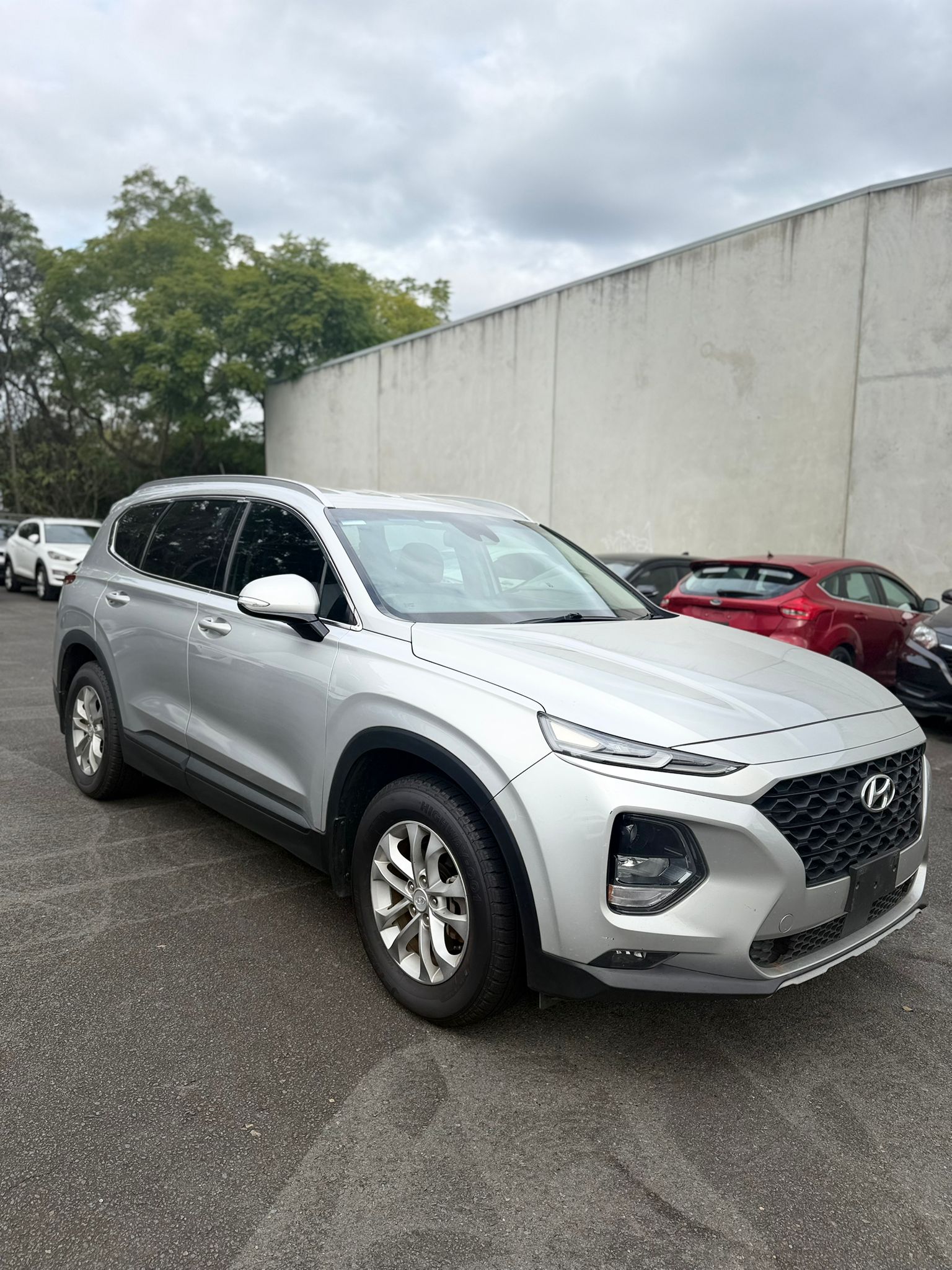 2020 Hyundai Santa Fe TM2 2.2D Active CRDi Station Wagon in Silver.