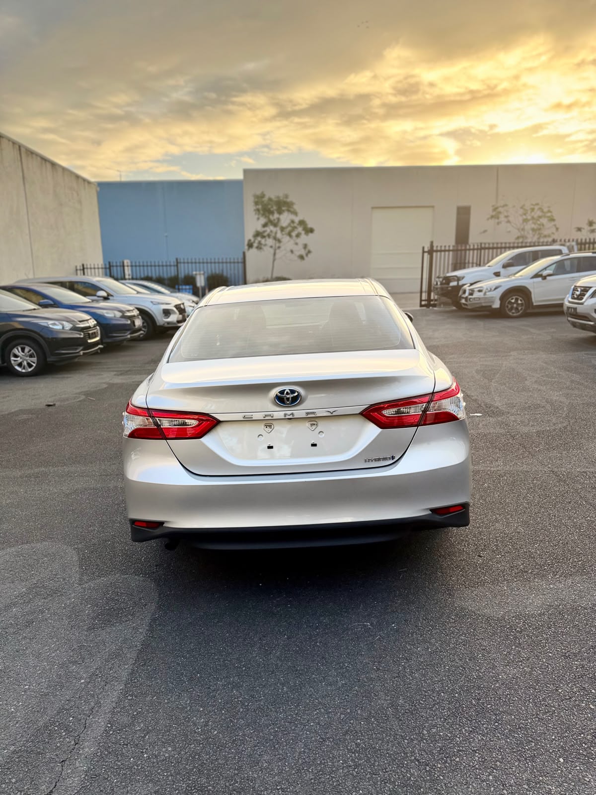 2020 Toyota Camry Ascent Hybrid Sedan in Silver.