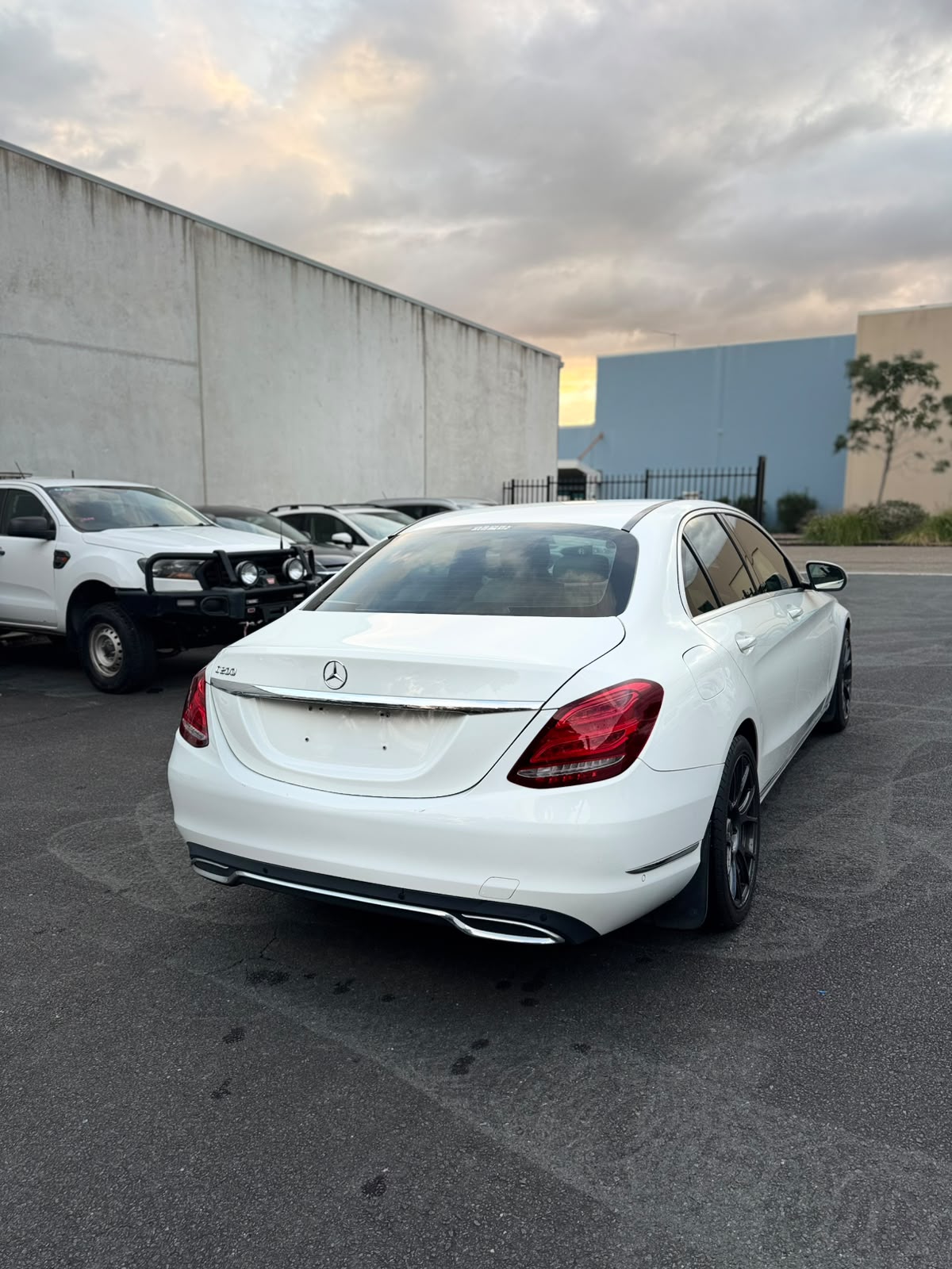 2014 Mercedes-Benz C-Class C200 W205 Sedan in White.