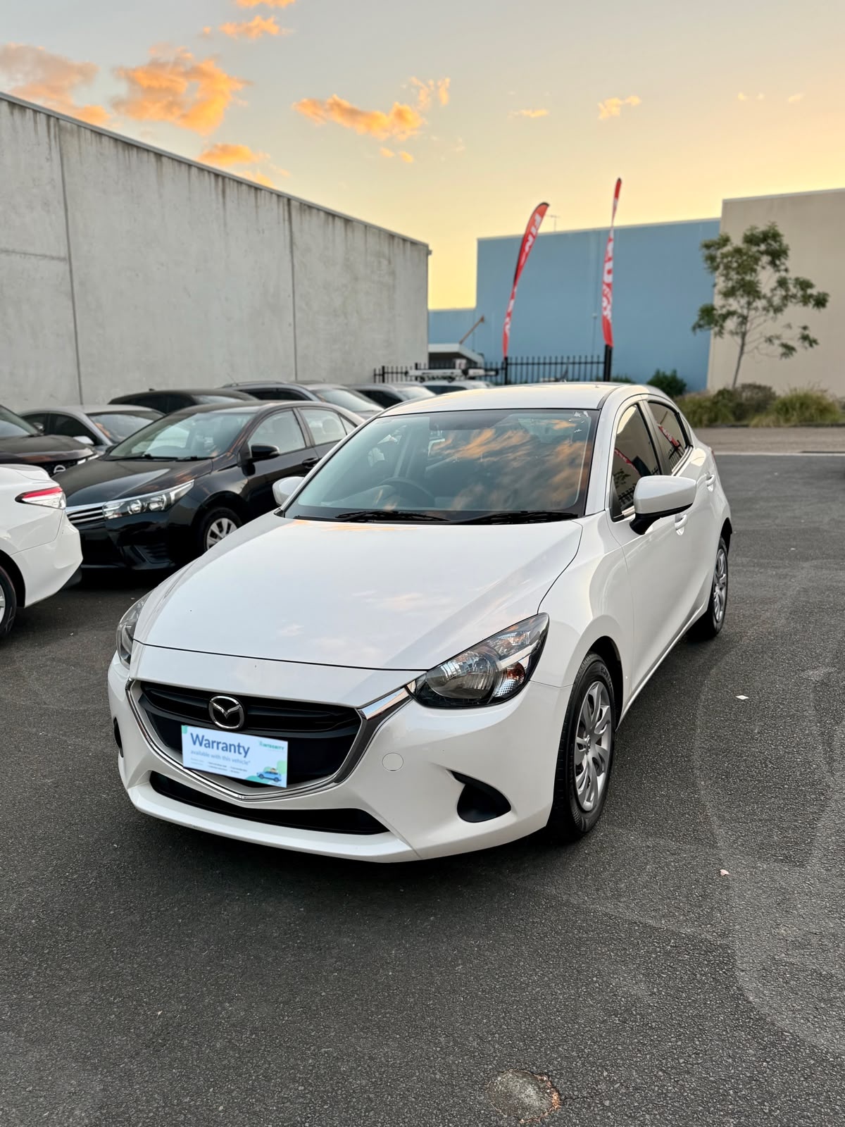 2016 Mazda 2 Neo DJ2HAA Hatchback in White.