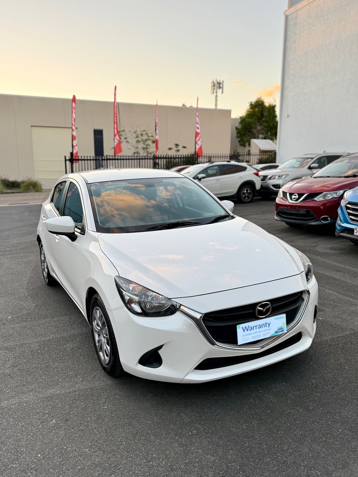 2016 Mazda 2 Neo DJ2HAA Hatchback in White.